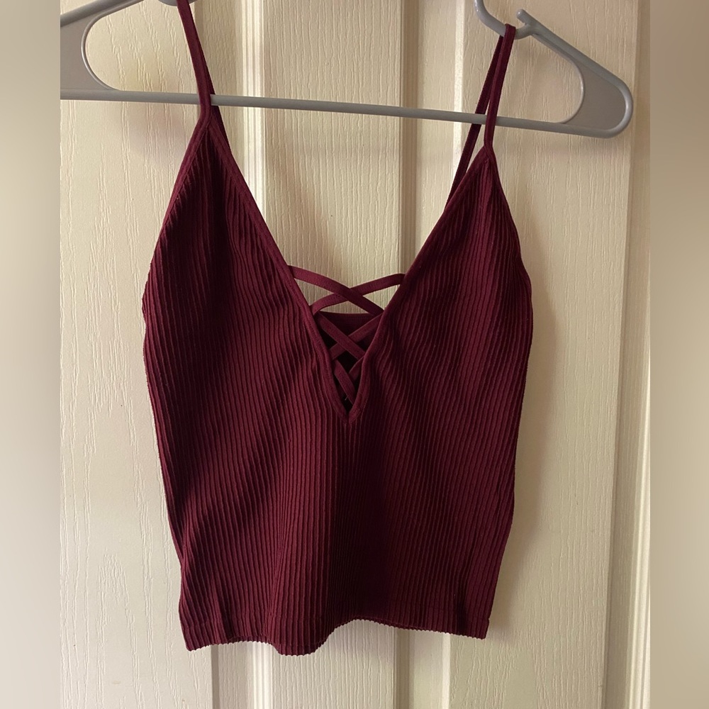 Size s/m maroon tank top